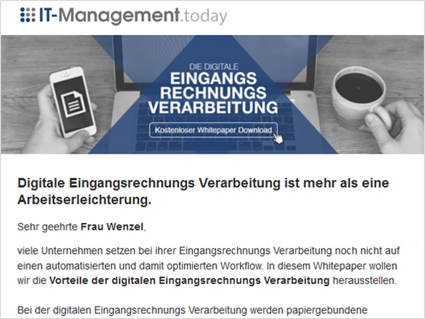 Kampagne_Mailing_Studie_Die digitale Eingangsrechnungsverarbeitung