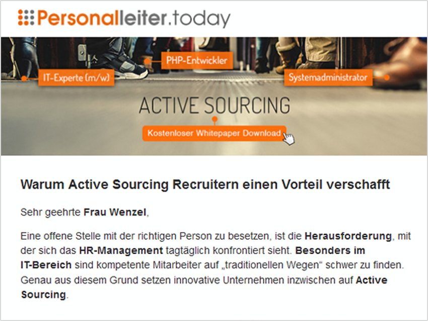 Mailing_Monster_Warum Active Sourcing Recruitern einen Vorteil verschafft